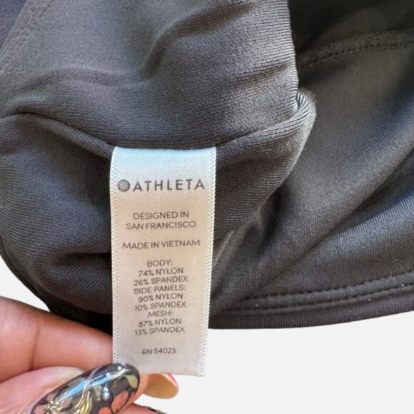 Athleta Women's High-Rise Leggings in Black with Back Zipper Pockets (Size XS) - Picture 8 of 8